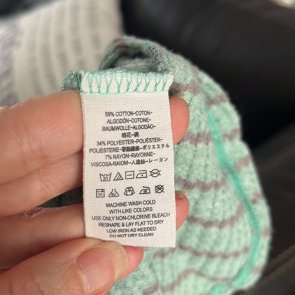 Free People long sleeved peplum style striped top - Picture 7 of 7